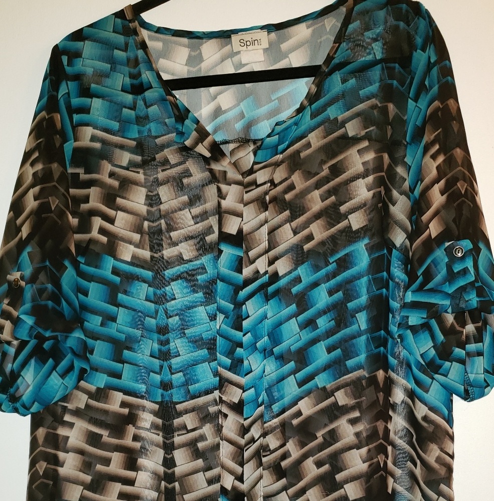 Semi sheer boho blouse
